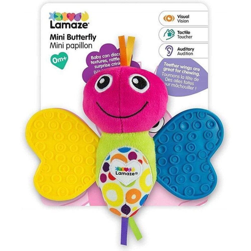 Lamaze Mini Butterfly Baby Teether Toy New w/Tag For Baby 0+